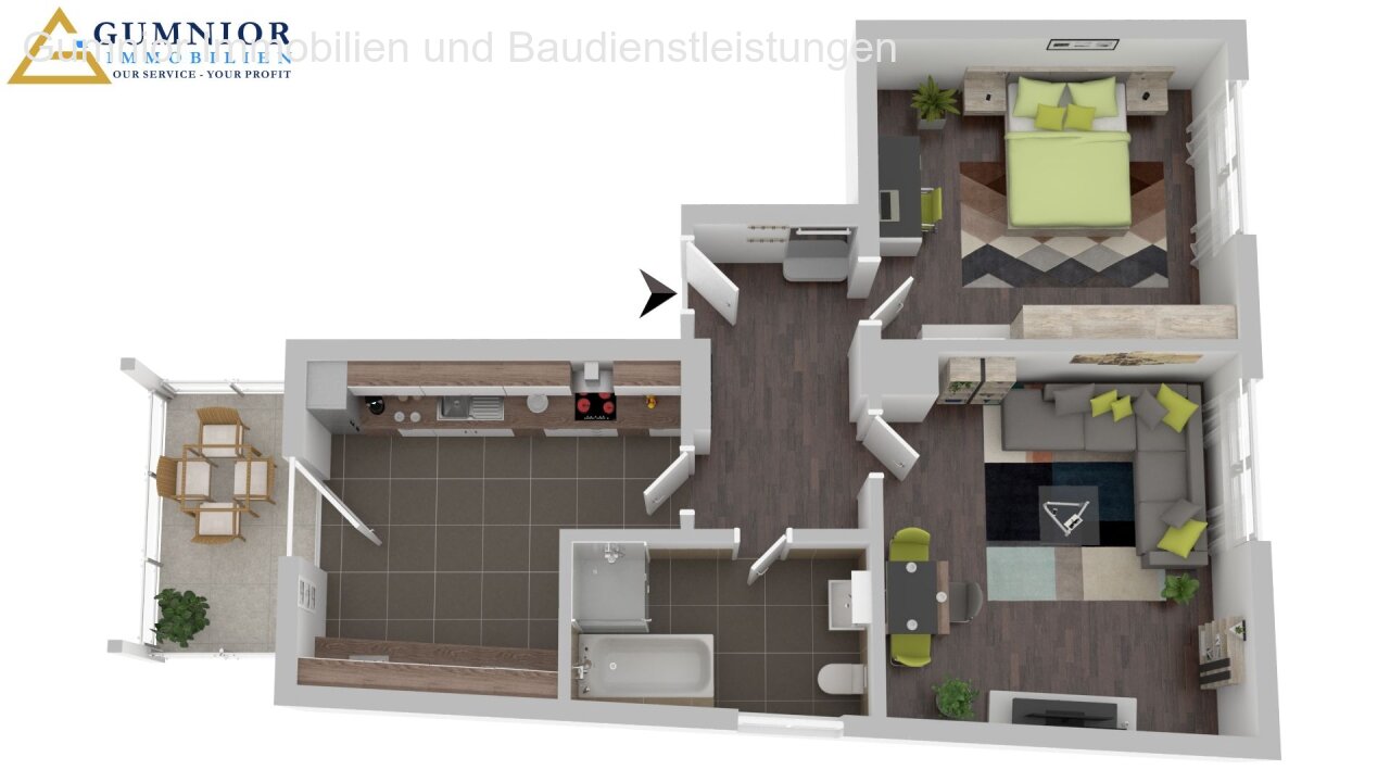 Top 2 Zimmer Wohnung mit Balkon im Herzen von Weiden ** Top ** Gepflegt