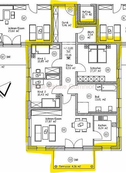 Großzügige 4 ZKB-Terrassenwohnung mit Gartenfläche in zentraler und doch ruhiger Wohnlage ** KfW 40**Barrierefrei