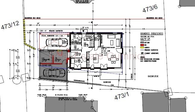 Wohnbaugrundstück für Wohnhausbebauung plus Doppelgarage im Bestand- Günstig zu verkaufen ** EFH oder DH - Bebauung 