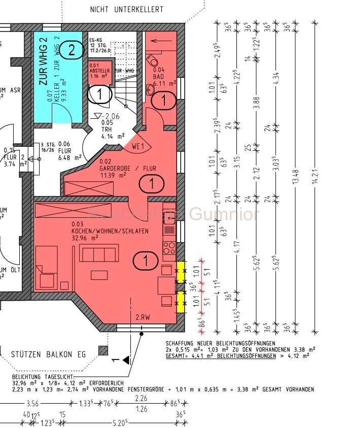 Gepflegte 1 Zimmer Souterrain-Apartment inkl. EBK und Duschbadezimmer ** PLUS GARTENFLÄCHE und Nebengebäude